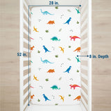 Jurassic Dinosaurs Microfiber Fitted Crib Sheet