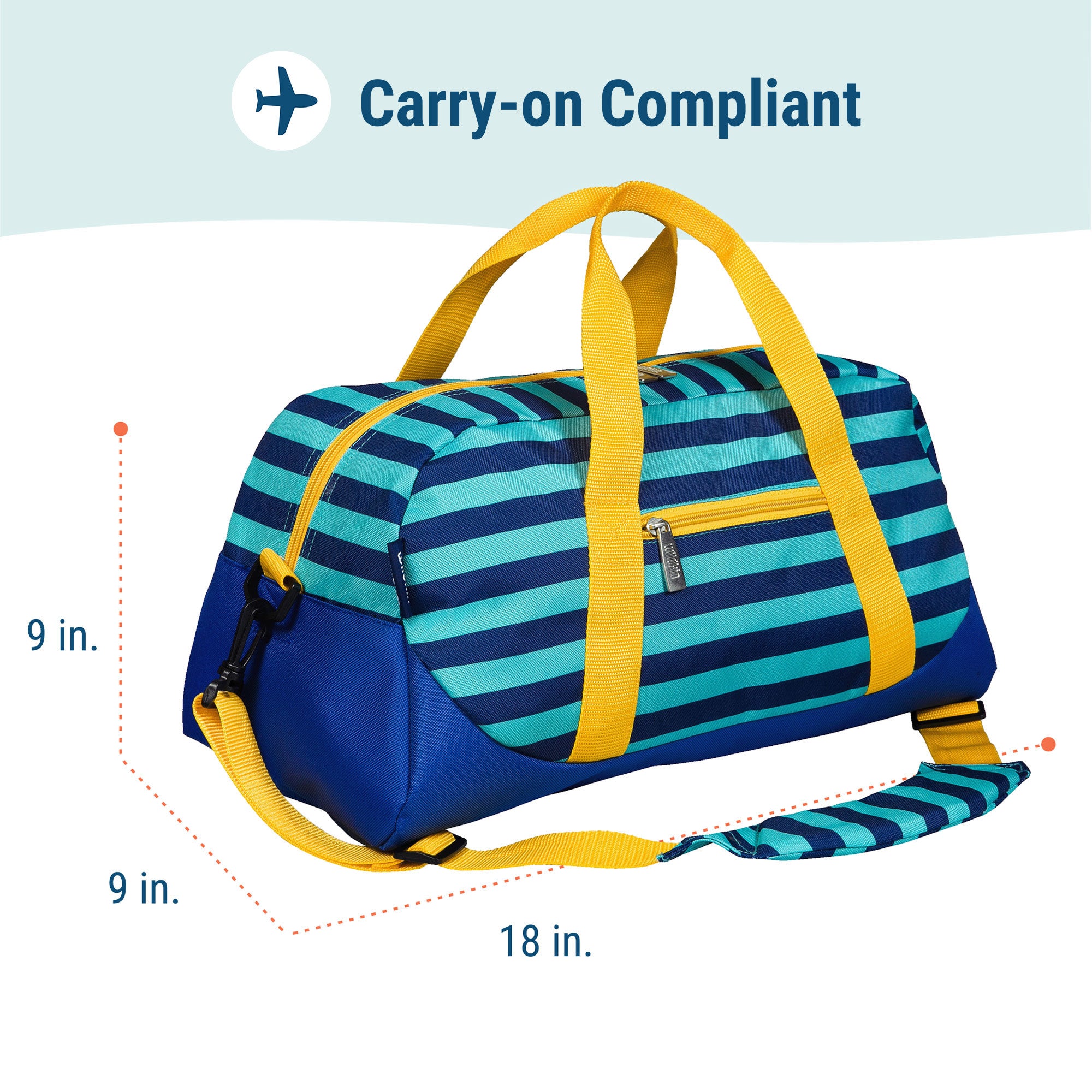 Blue Stripes Overnighter Duffel Bag