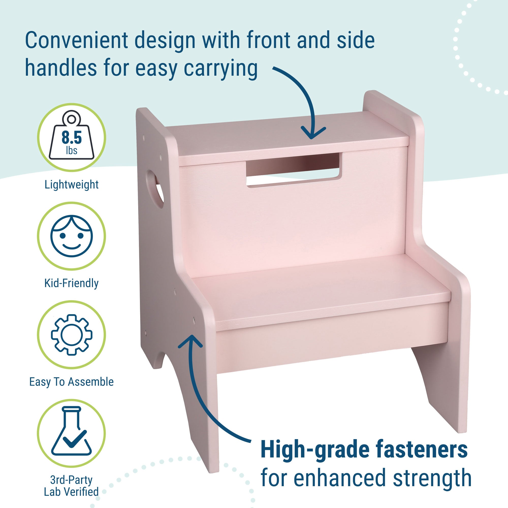 Two Step Stool - Pink