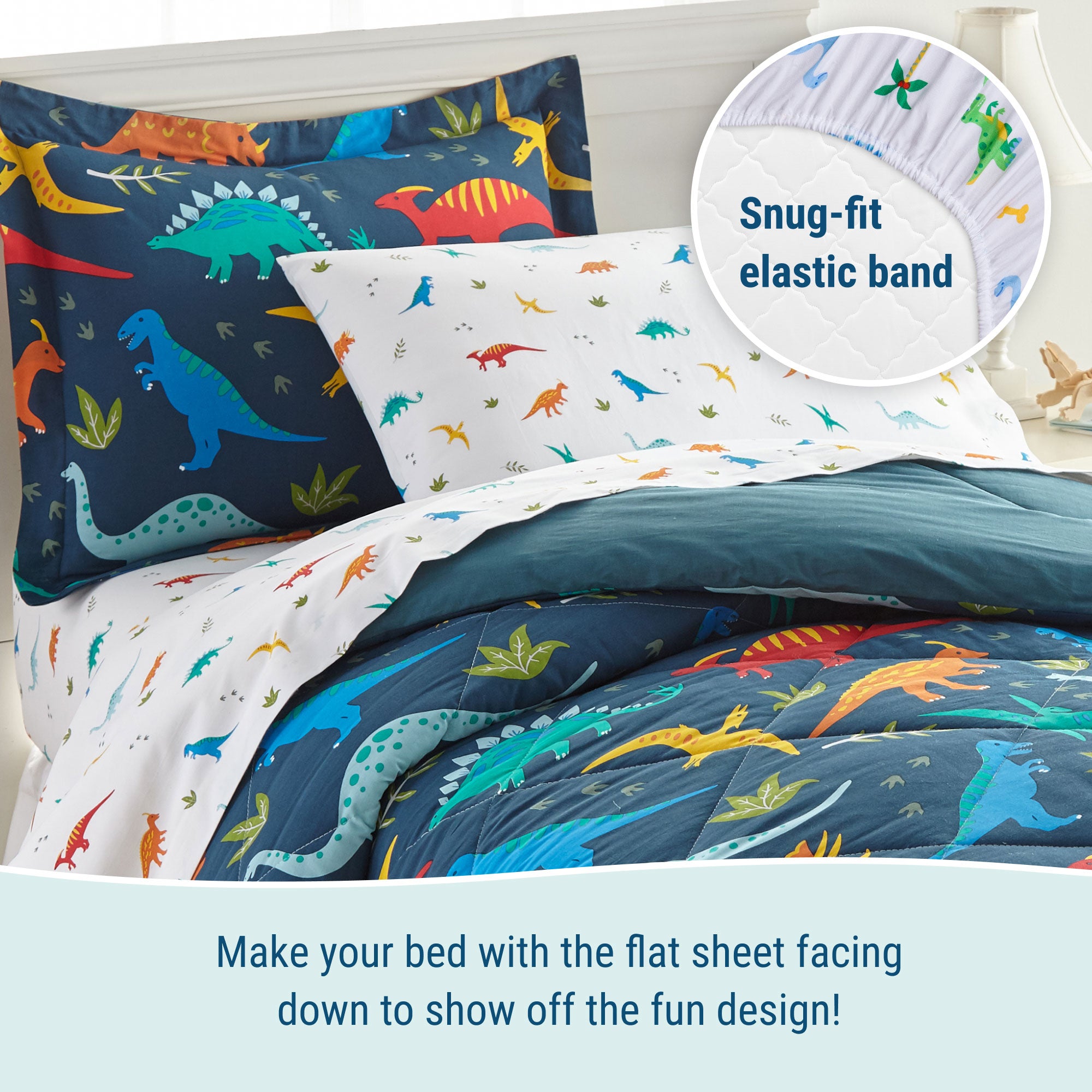 Jurassic Dinosaurs 100% Cotton Sheet Set - Full