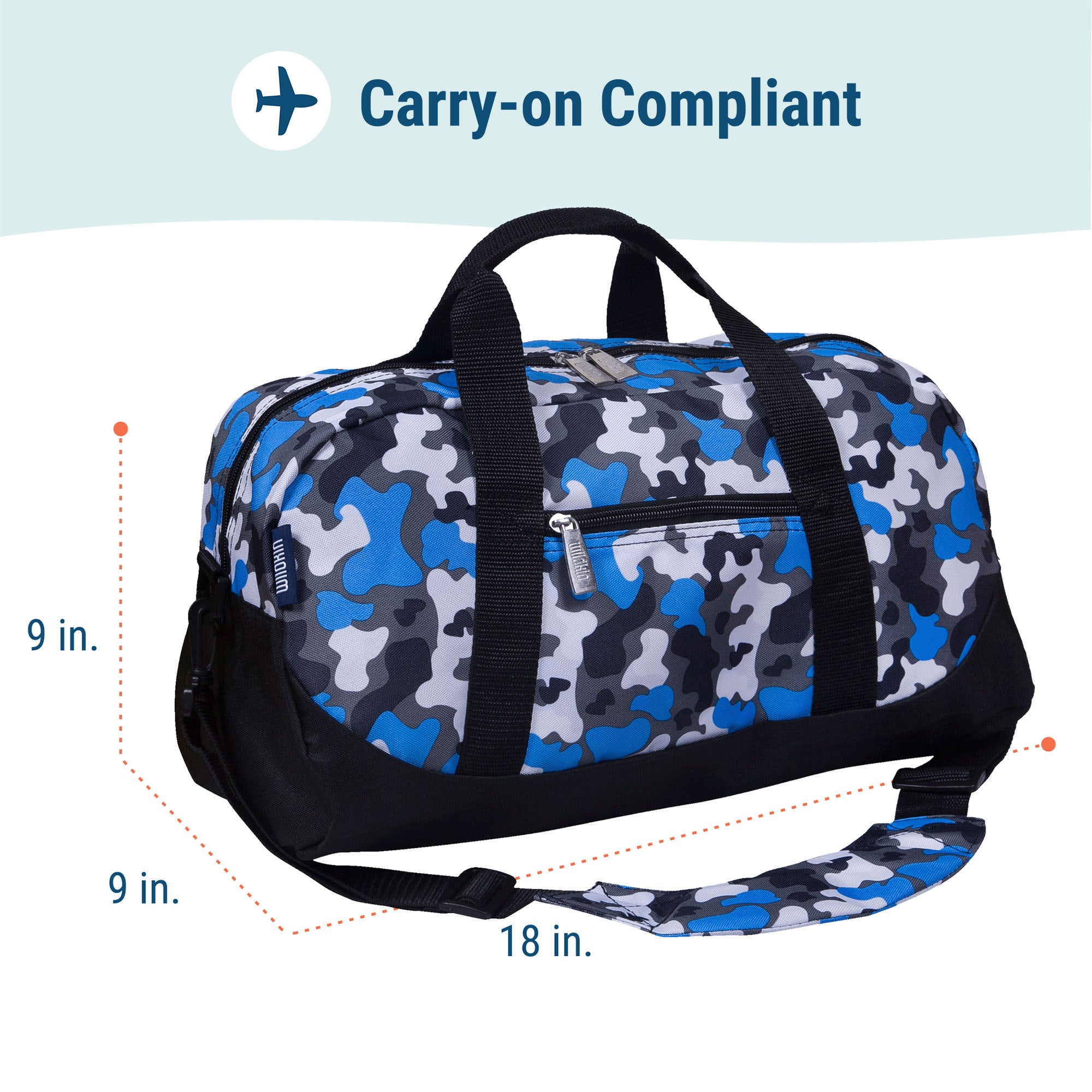 Blue Camo Overnighter Duffel Bag