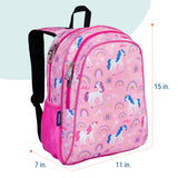 Rainbow Unicorns 15 Inch Backpack