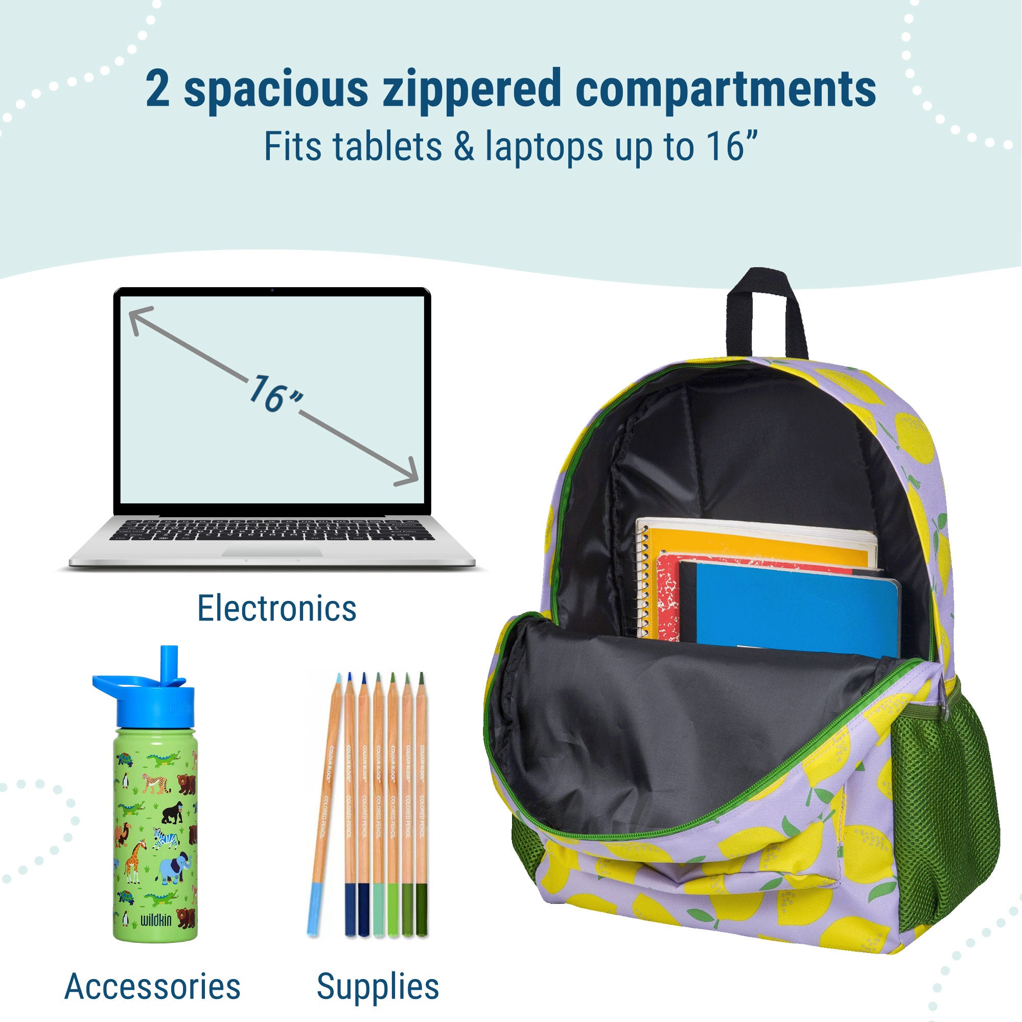 Lilac Lemonade 16 Inch Backpack