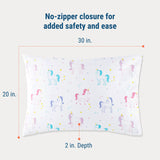 Unicorn 100% Cotton Percale Pillow Cases - 2 pack