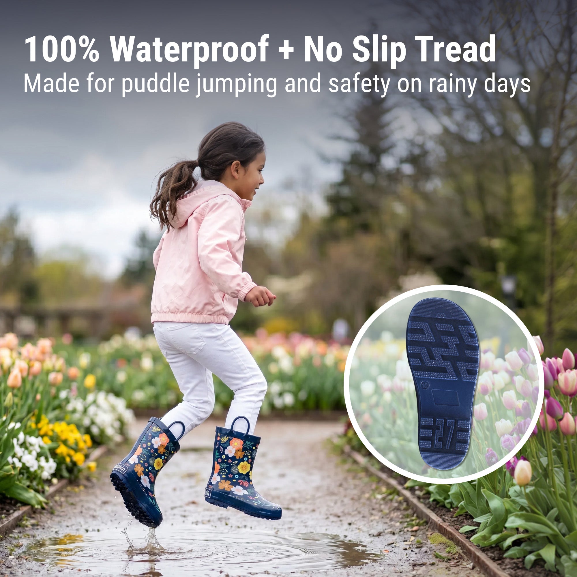 Wildflower Bloom Rubber Rainboots