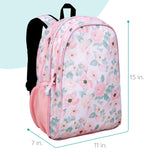 Floral Watercolor 15 Inch Backpack