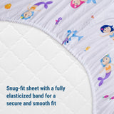 Mermaids Microfiber Fitted Crib Sheet