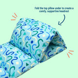 Confetti Blue Microfiber Pillow Lounger