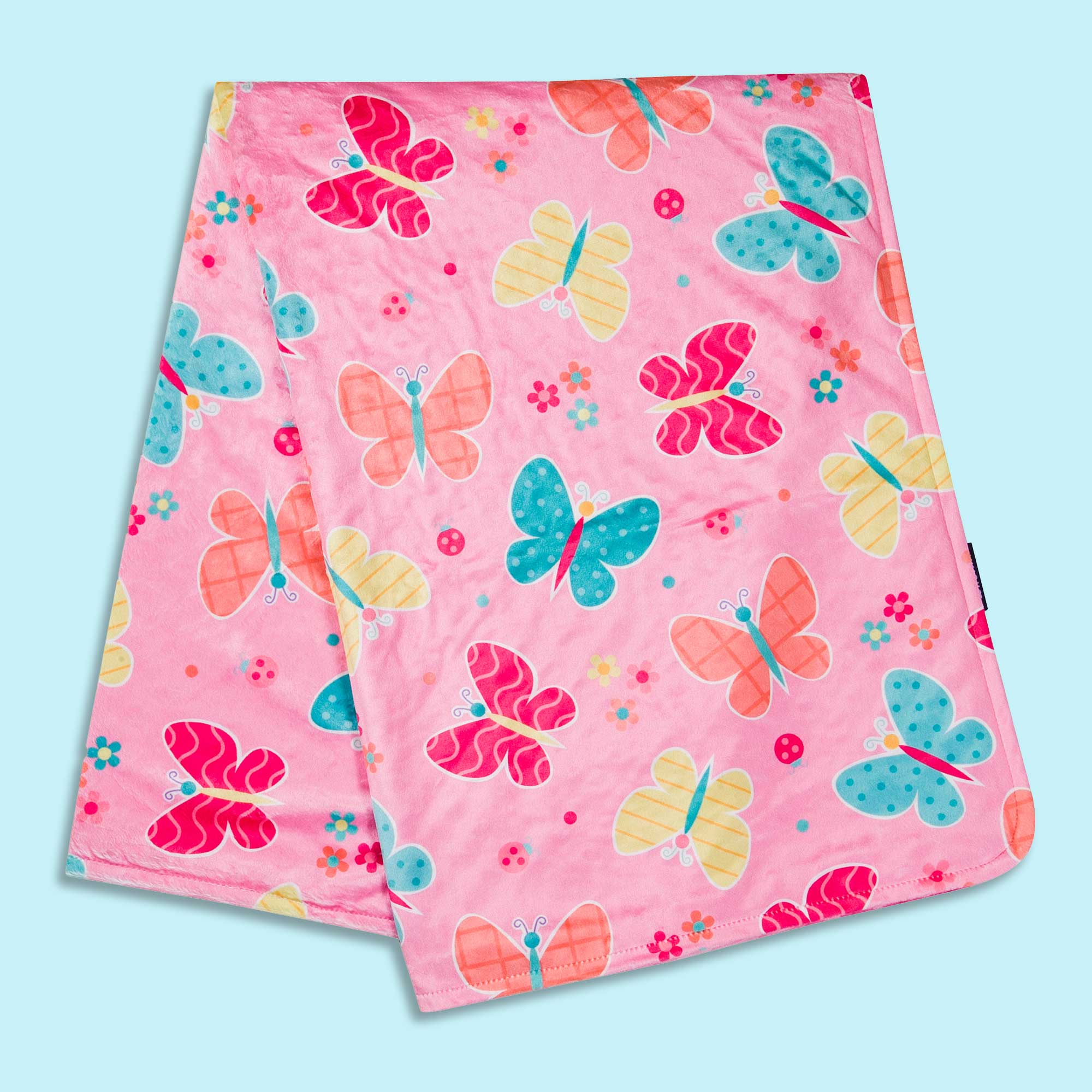 Butterfly Garden Plush Baby Blanket