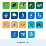 Memory Matching Game 36 pc - Animals Edition - 18 pairs