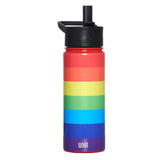 Rainbow Stripe 18 oz Steel Water Bottle