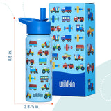 Trains, Planes & Trucks 18 oz Steel Water Bottle