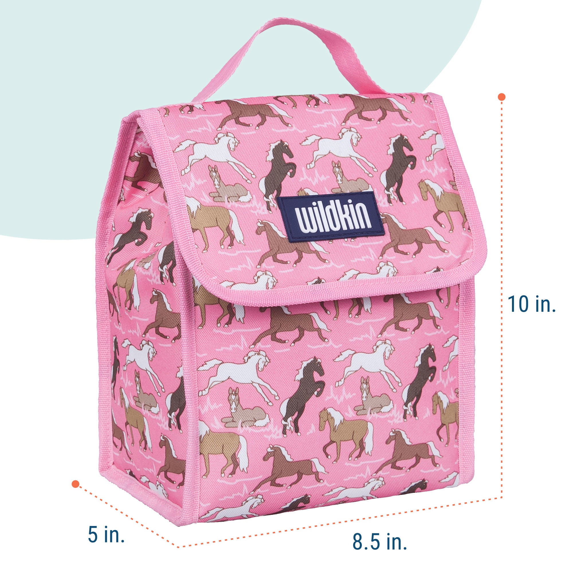 Horses in Pink Lunch Bag