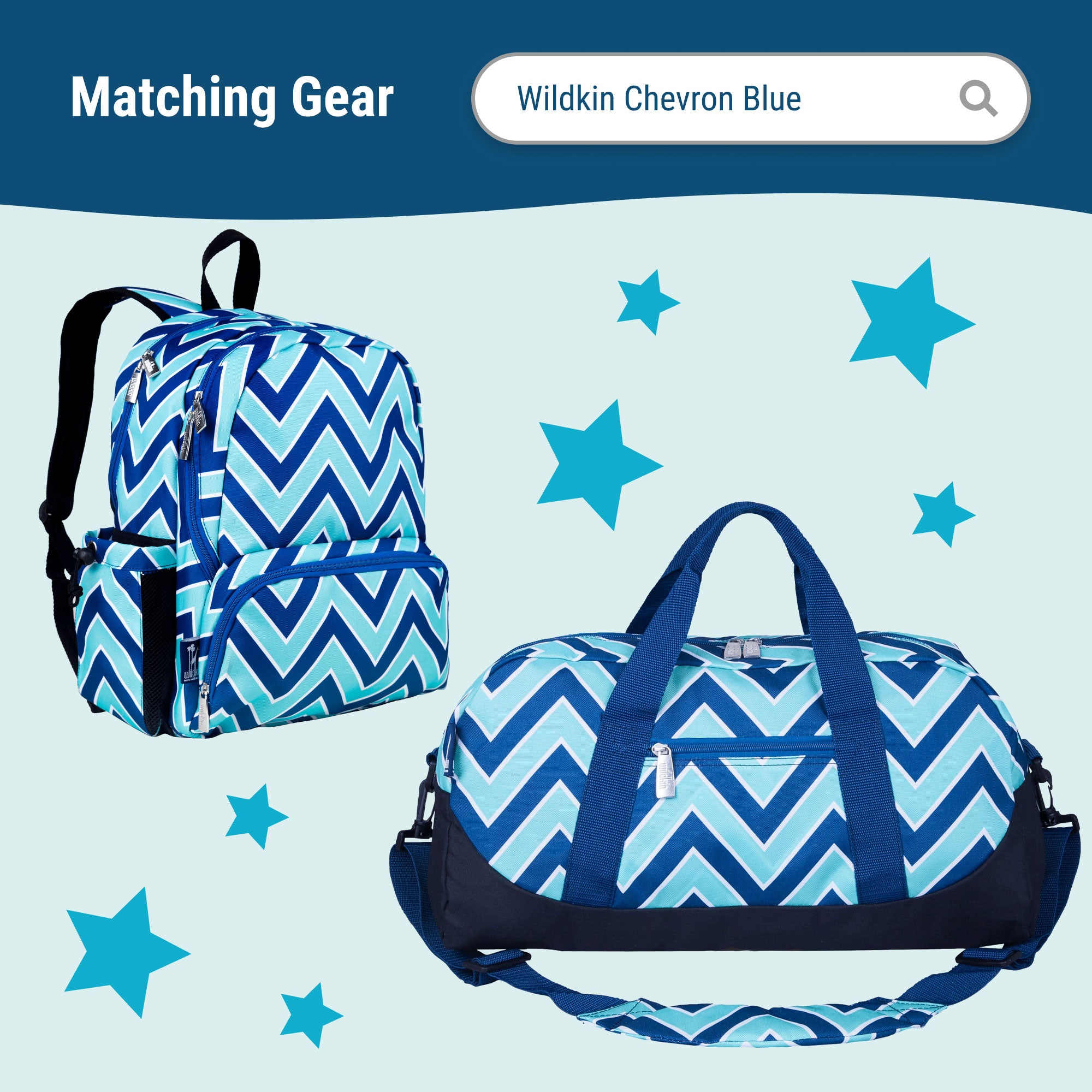 Chevron Blue Lunch Bag