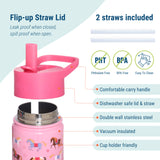 Horses 14 oz Steel Water Bottle