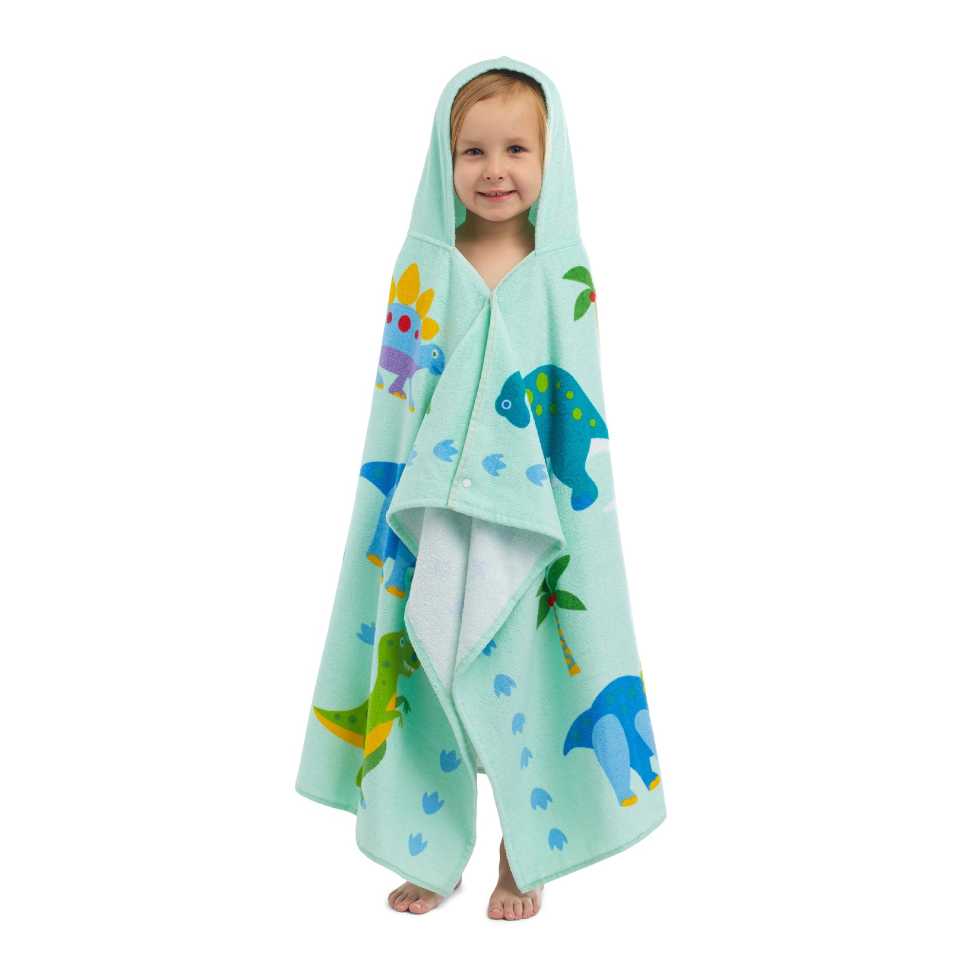 Dinosaur Land Hooded Beach Towel
