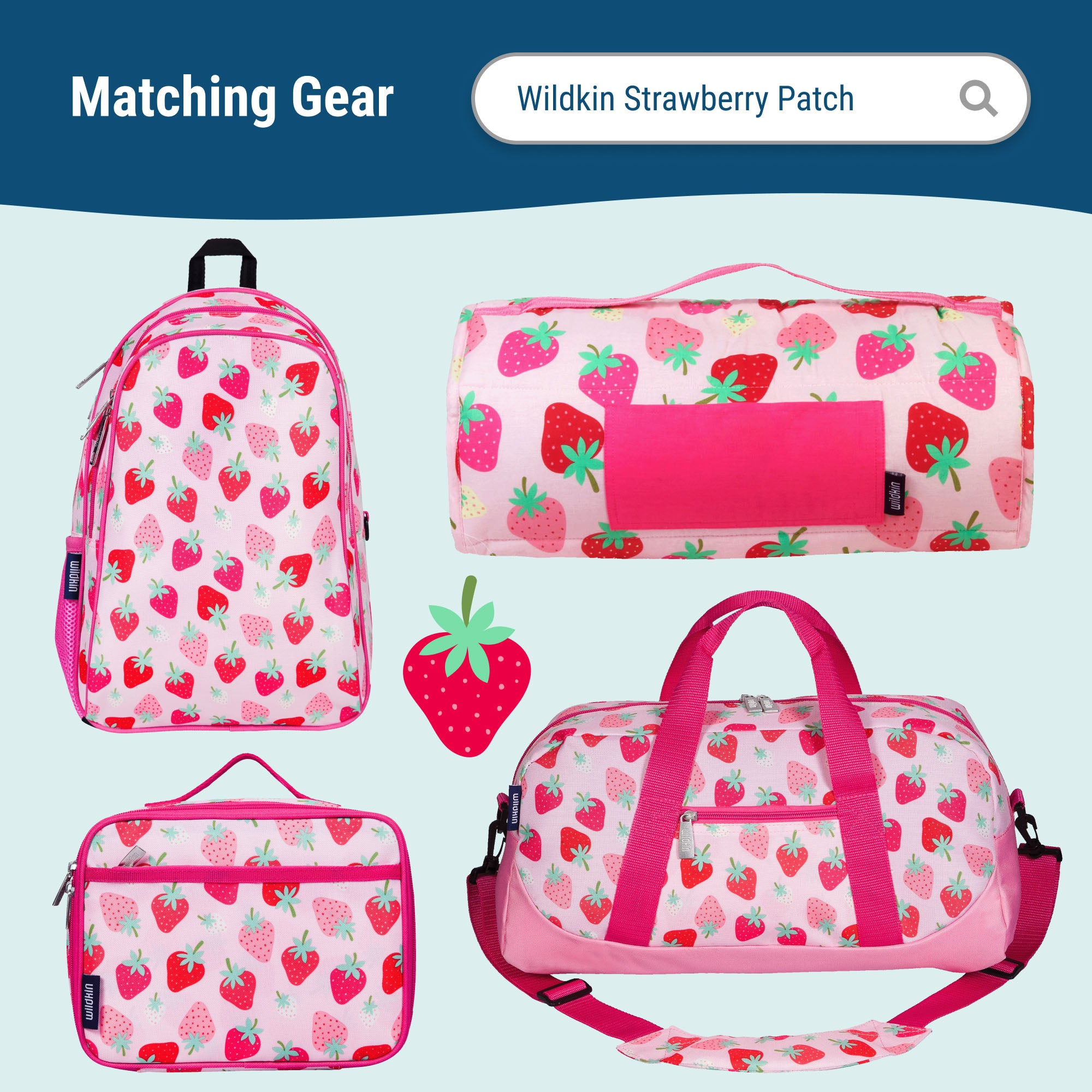 Strawberry Patch Steel Water Bottle