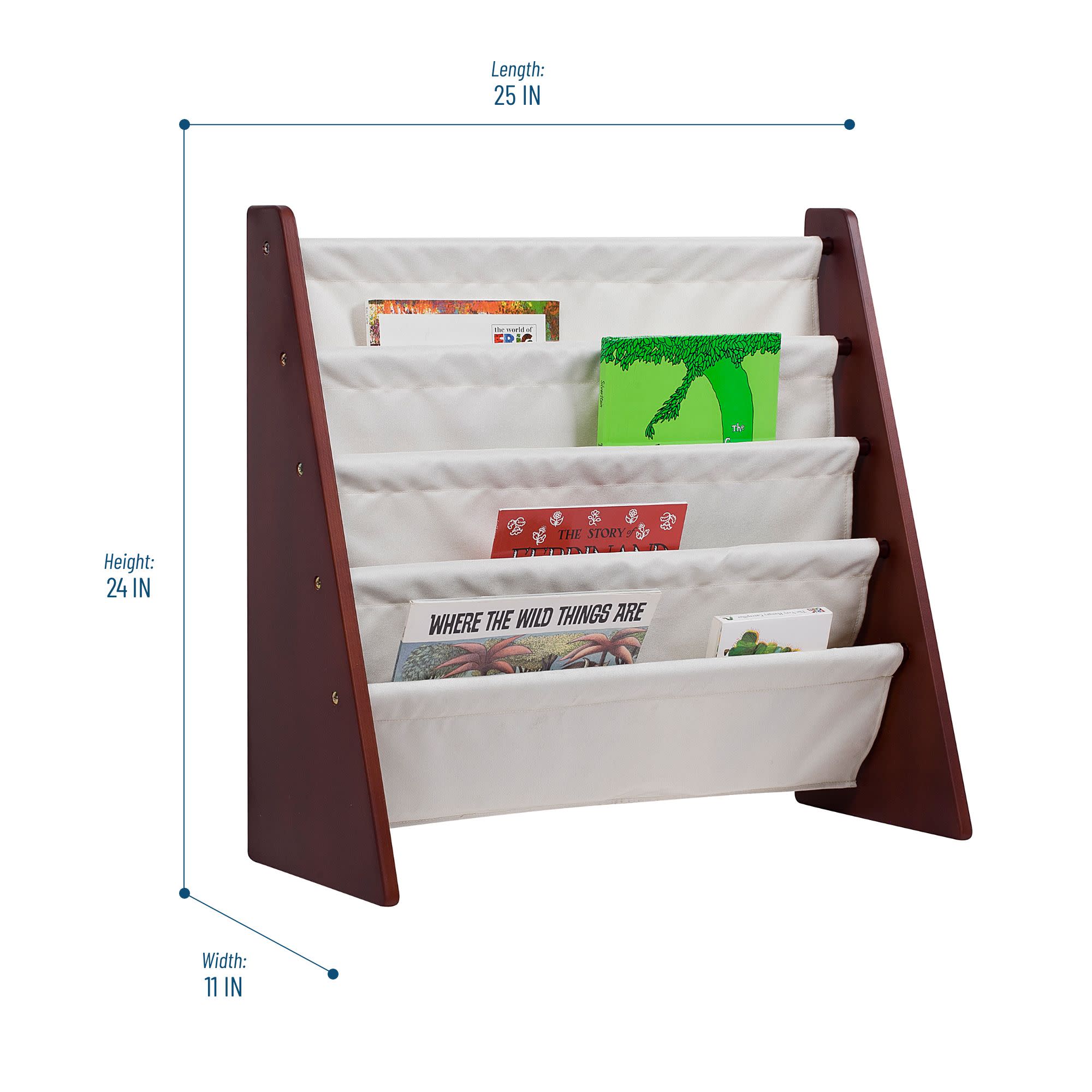 Sling Bookshelf - Cherry w/ Tan