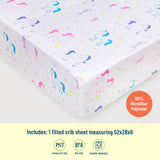 Unicorn Microfiber Fitted Crib Sheet