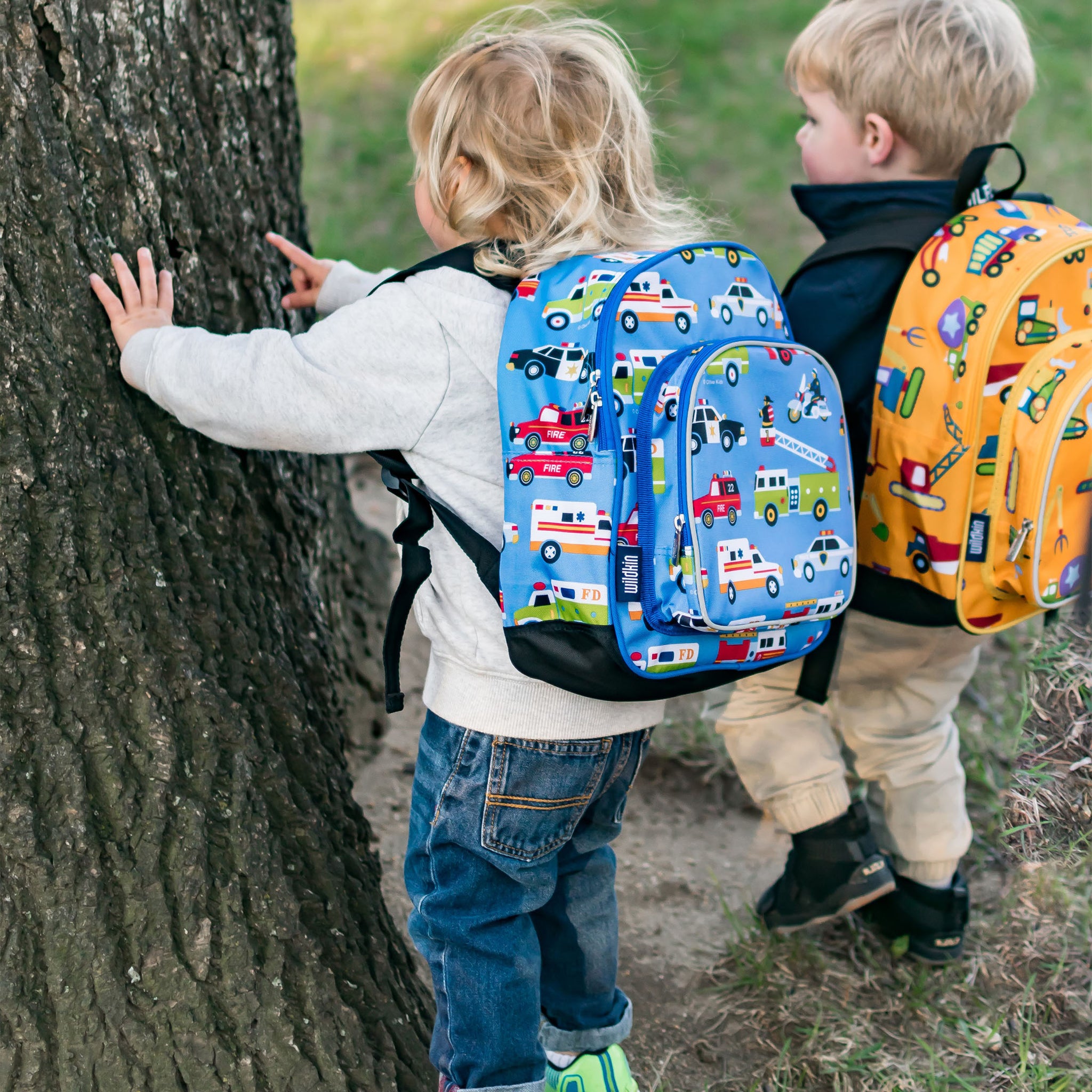 Wildkin 12-Inch Kids Backpack , Perfect for Daycare and Preschool, Ideal  for School & Travel Toddler Backpacks (Firefighters)