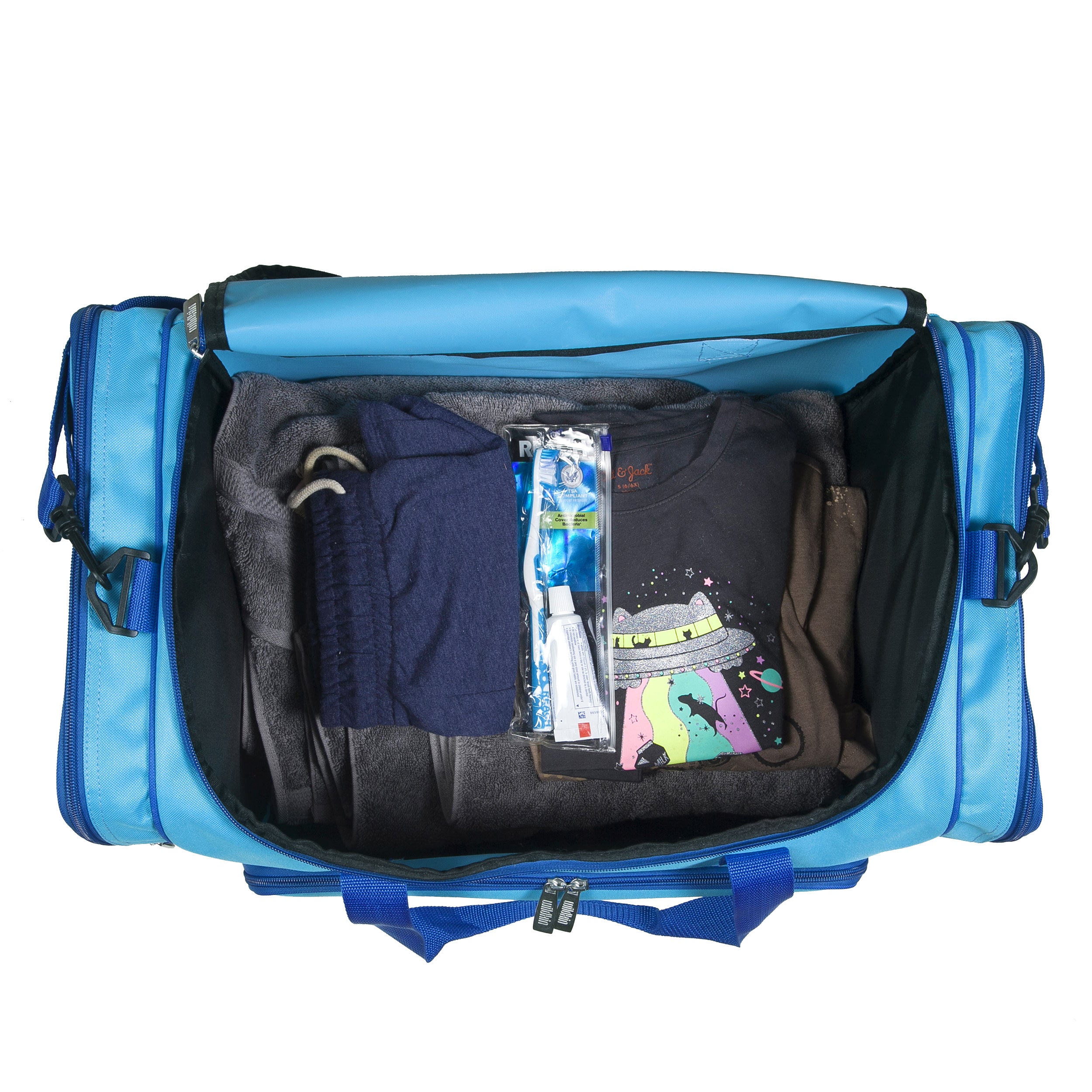 Sky Blue Weekender Duffel Bag