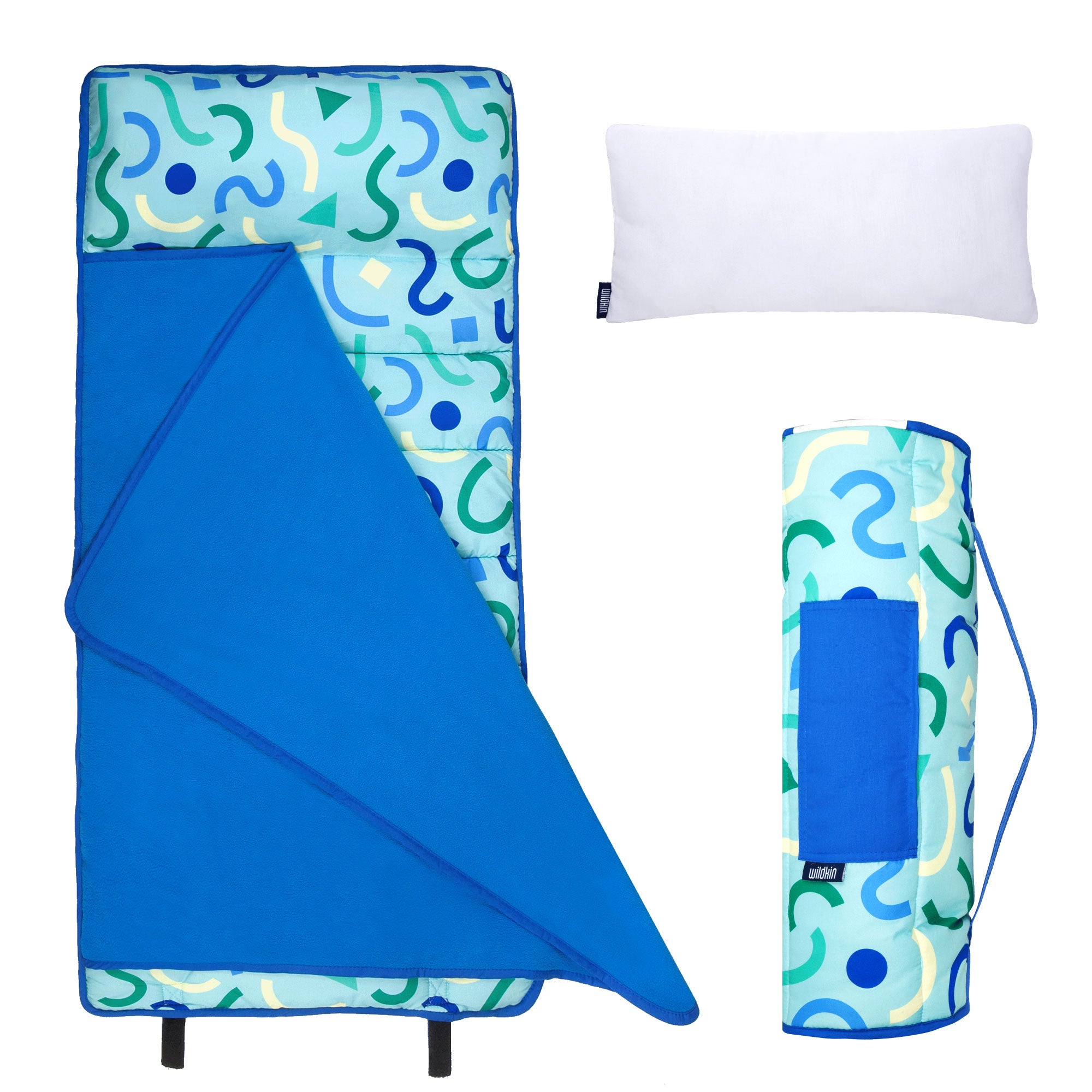 Confetti Blue Microfiber Toddler Nap Mat