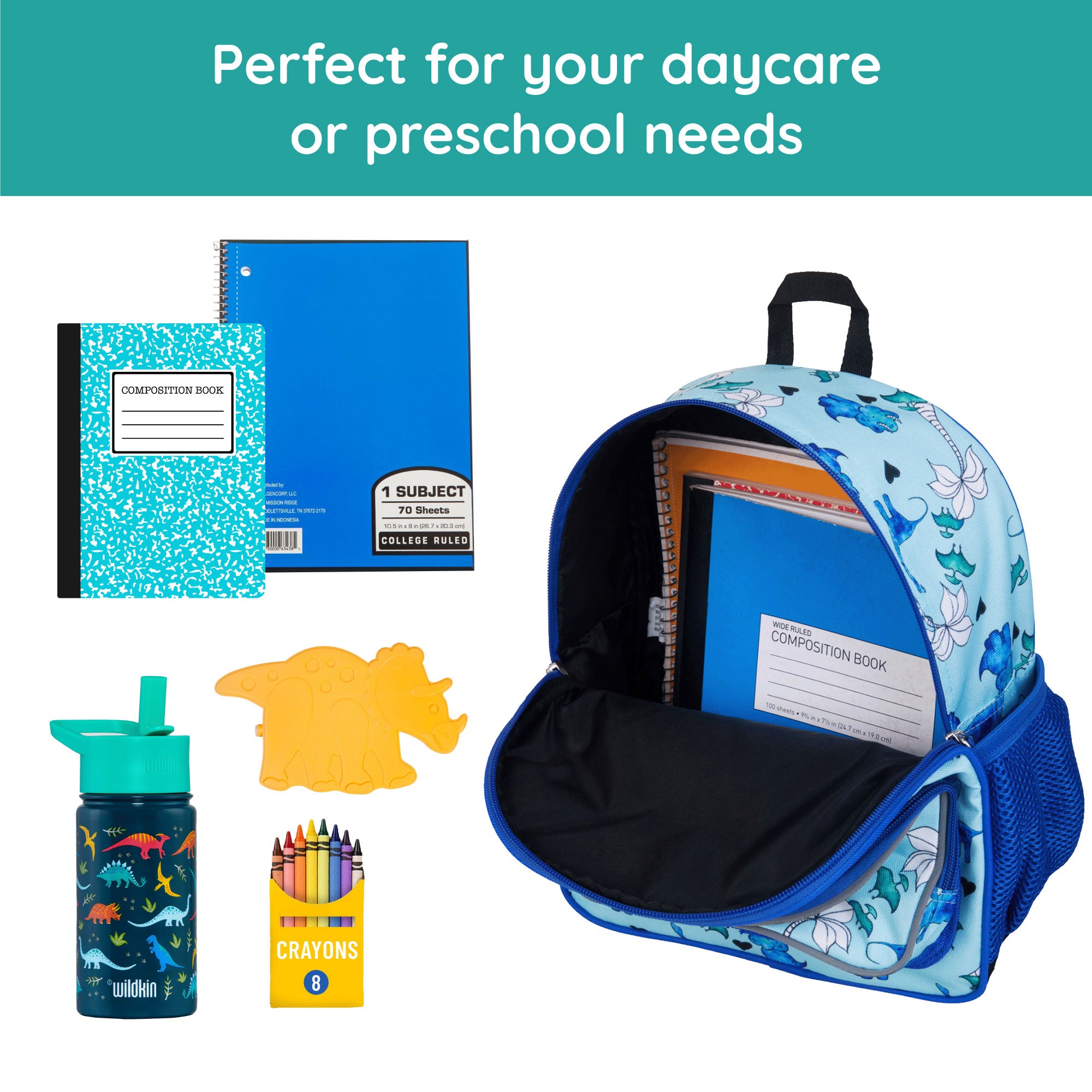 Blue Dino Backpack