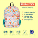 Confetti Peach 16 Inch Backpack