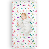 Darling Dinosaurs Microfiber Fitted Crib Sheet