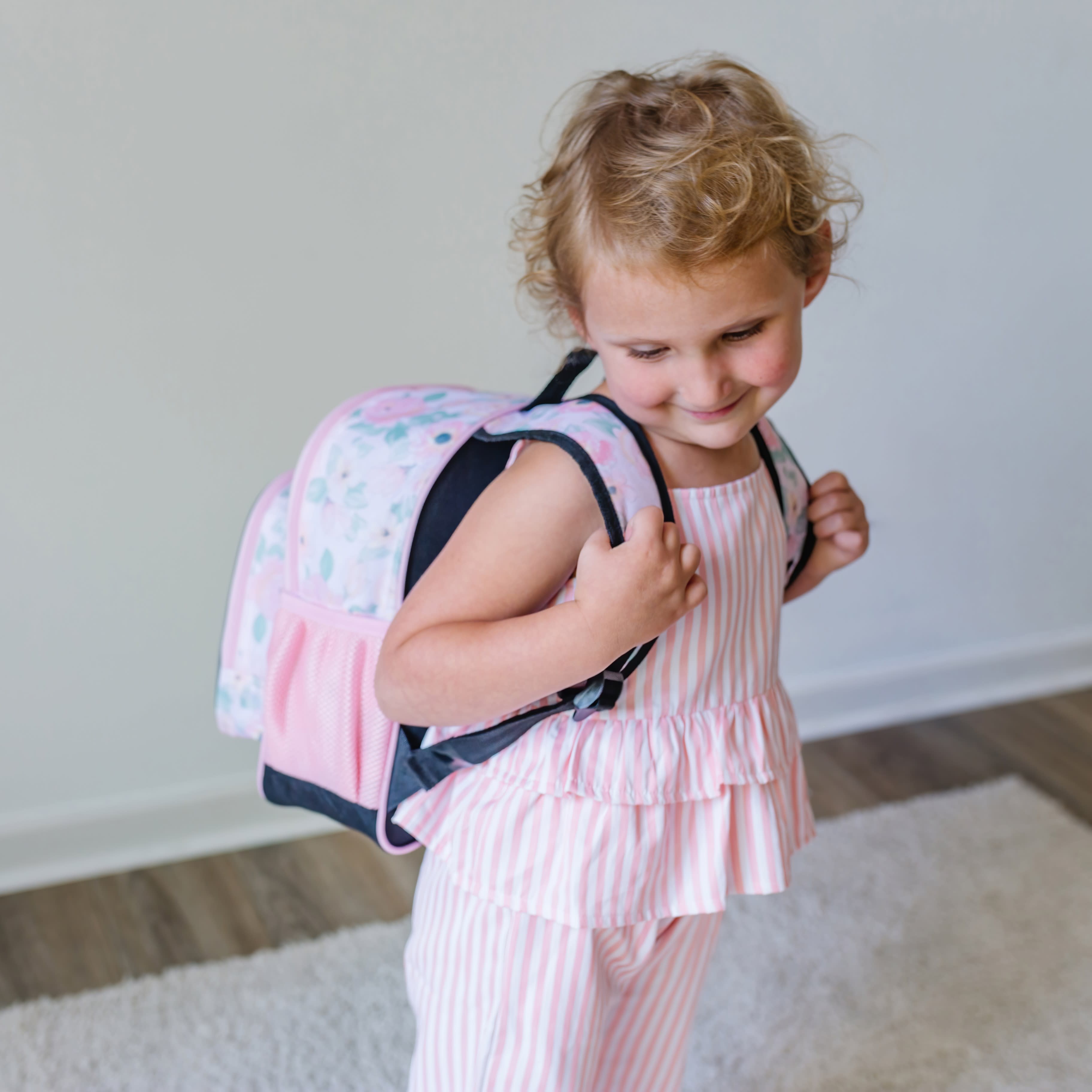 Floral Watercolor 12 Inch Backpack