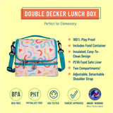 Confetti Peach Two Compartment Lunch Bag
