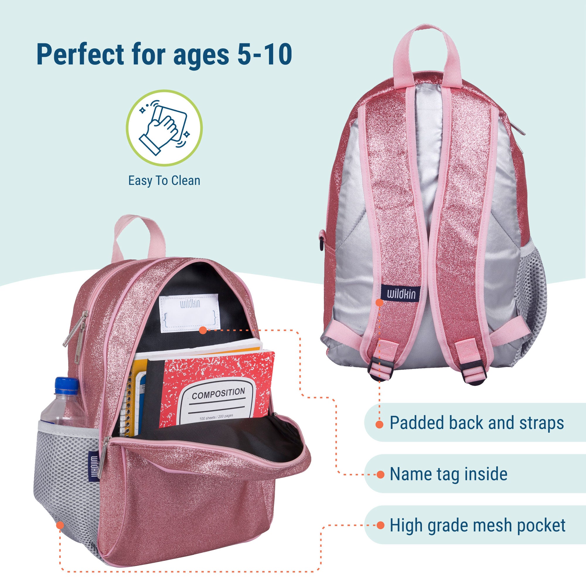 Pink Glitter Backpack