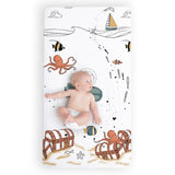 100% Cotton Fitted Crib Sheet - Octopus Treasure