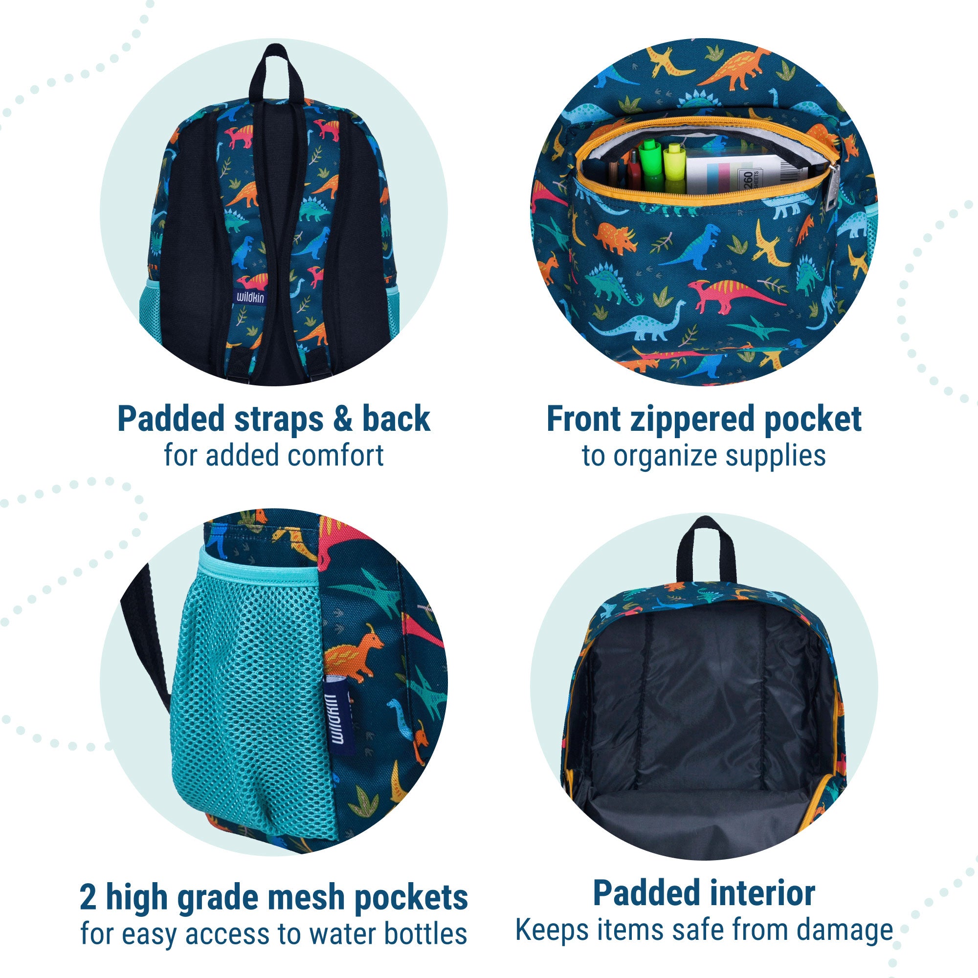 Jurassic Dinosaurs 16 inch Backpack