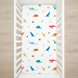 Jurassic Dinosaurs Microfiber Fitted Crib Sheet