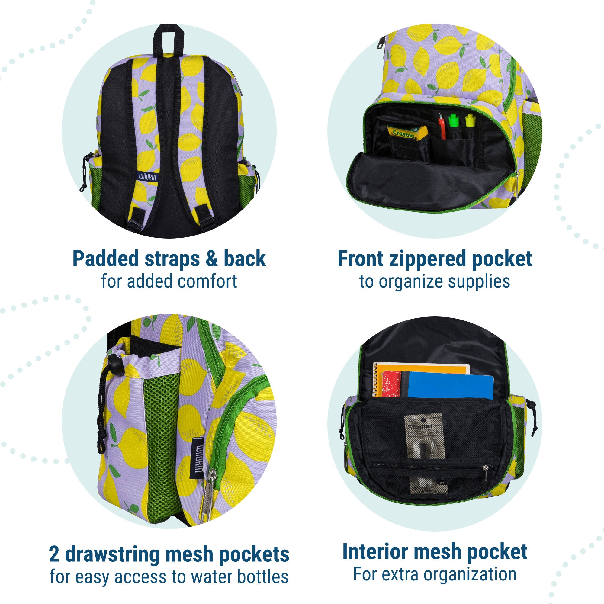 Lilac Lemonade 17 Inch Backpack