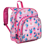 Llamas and Cactus Pink 12 Inch Backpack