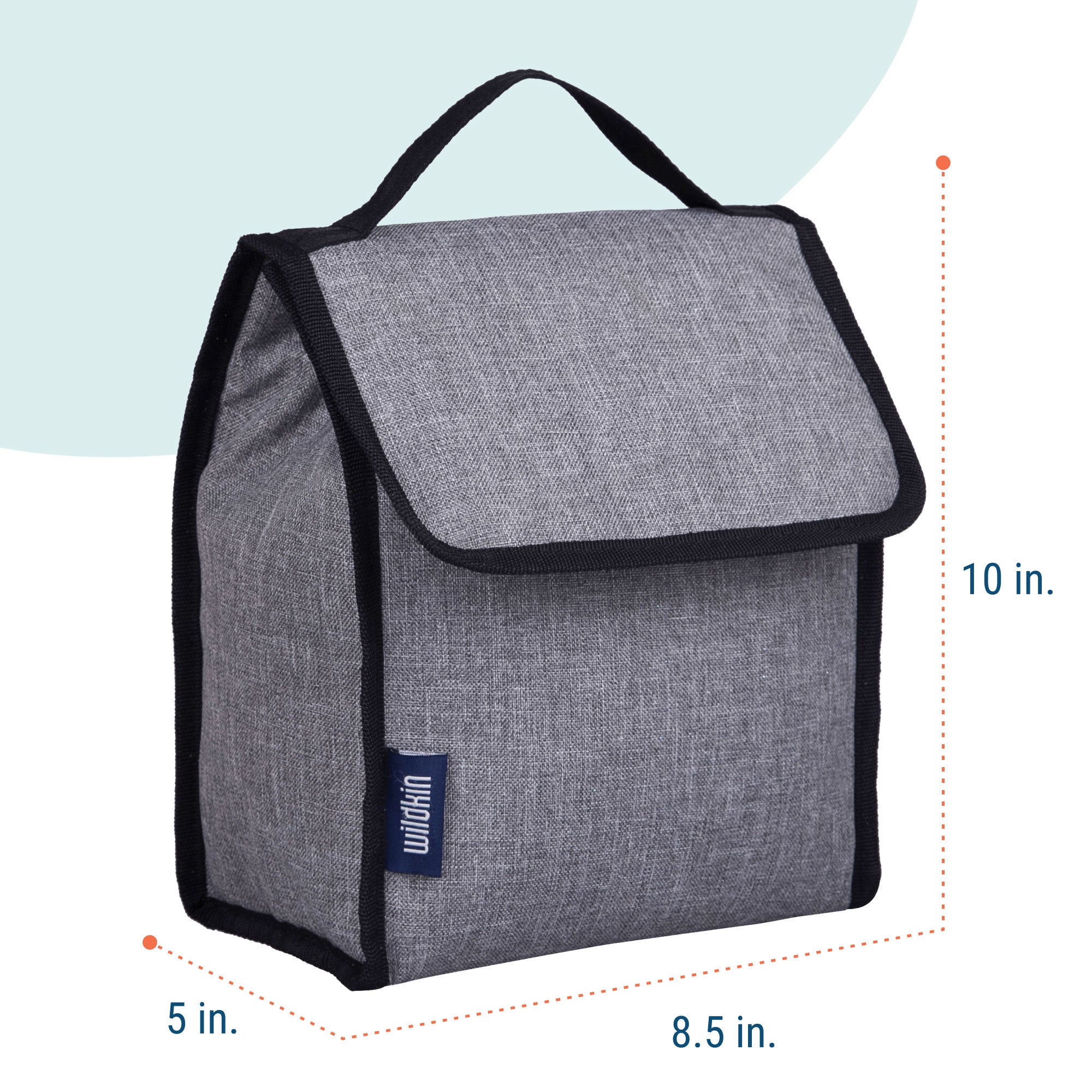Gray Tweed Lunch Bag