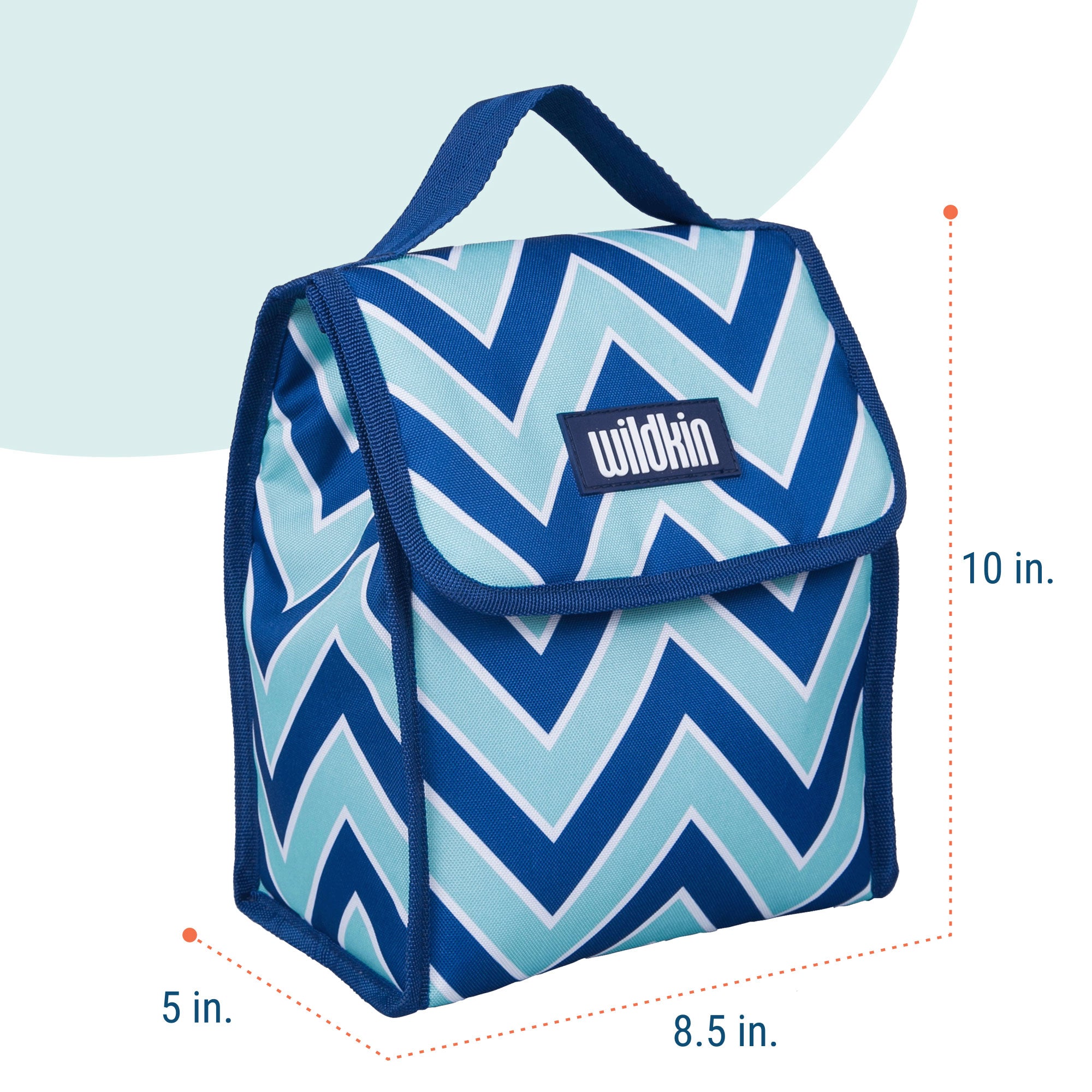 Chevron Blue Lunch Bag