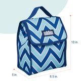 Chevron Blue Lunch Bag
