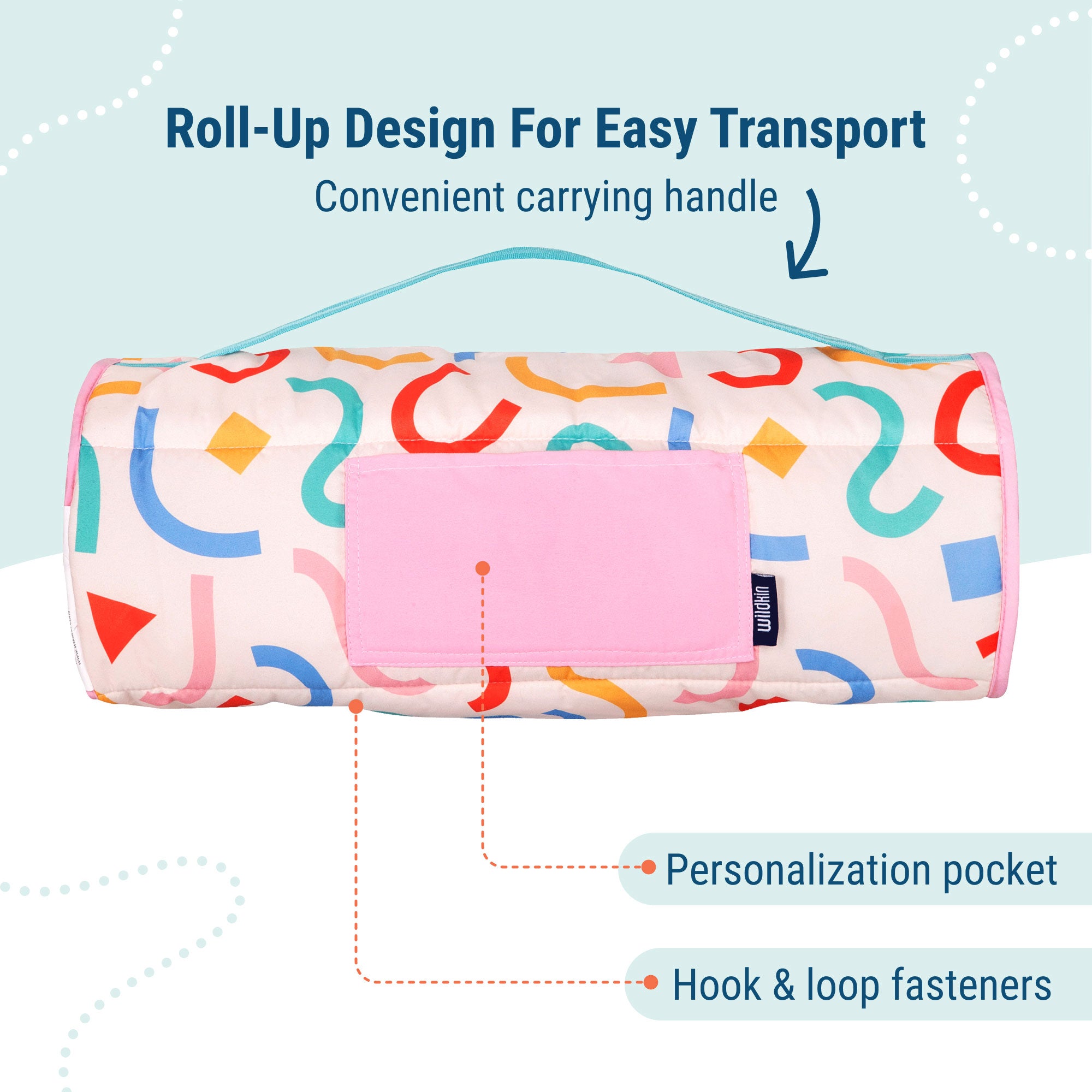 Confetti Peach Microfiber Toddler Nap Mat