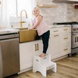 Two Step Stool - White