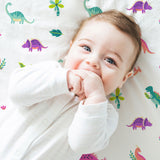 Darling Dinosaurs Microfiber Fitted Crib Sheet