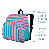 Pink Stripes 12 Inch Backpack