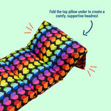 Rainbow Hearts Original Pillow Lounger