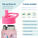 Magical Unicorns 14 oz Steel Water Bottle