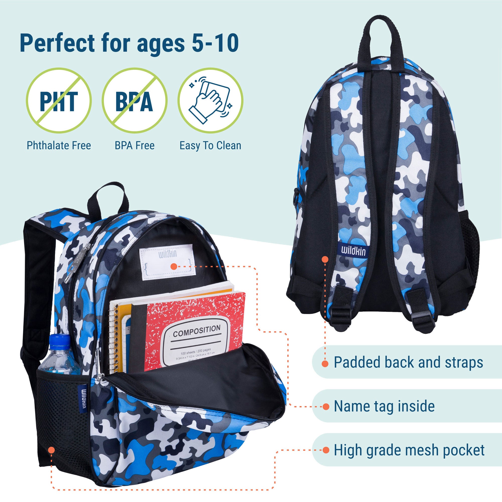 Blue Camo Backpack
