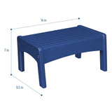 Slatted Step Stool - Navy Blue