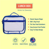 Clear w/ Blue Trim Lunch Box