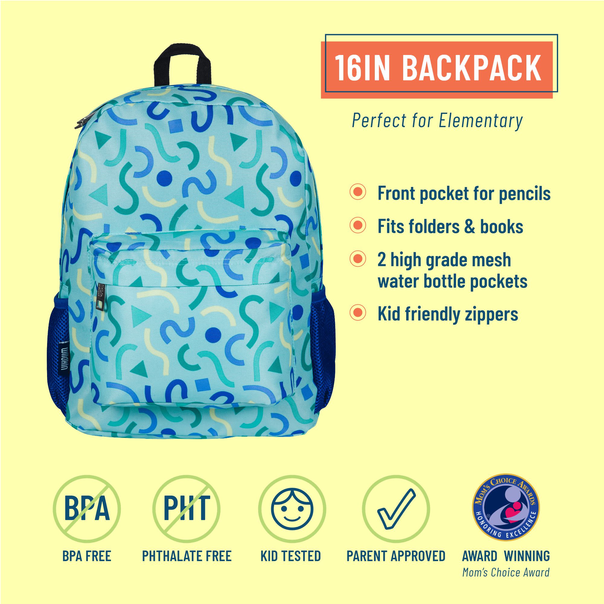 Confetti Blue 16 Inch Backpack